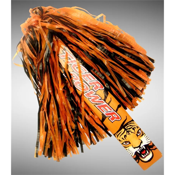 Pom pom with 15" stick handle and full color imprint on... from ASI 68207 MAC Specialties Ltd / Sport Products
