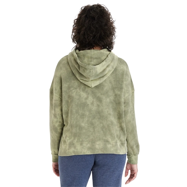 Ladies' sweatshirt with set-in sleeves, ribbed cuffs, hood, tear-away tag, and... from ASI 34063 alphabroder