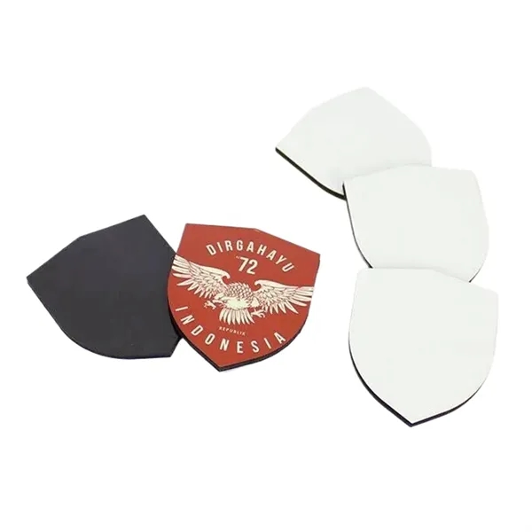 Shield shaped MDF magnet plus free sublimation heat transfer printing in... from ASI 37218 Athena Promo (tm)