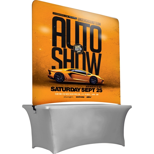 6ft Table Top Overhead Banner, aluminum frame & clamps, full color... from ASI 49891 Discount Marketing Products / Discount Marketing Products DMP