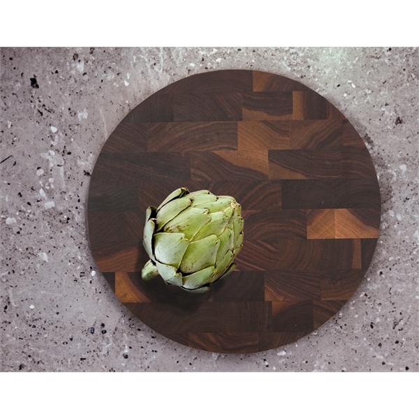 Professional Round Walnut End Grain Cutting Board 12" R x 2".... from ASI 63017 J K Adams