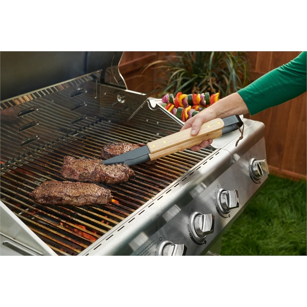 Three-piece BBQ set with wood handles that includes a turner, fork... from ASI 38120 Ball Pro / Diversified Quality Kitchenware
