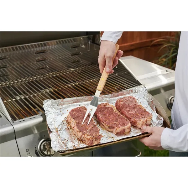 13 1/2" BBQ fork with a wooden handle, heavy-duty construction and... from ASI 38120 Ball Pro / Diversified Quality Kitchenware
