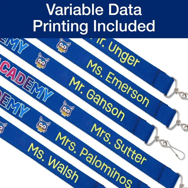 Top quality lanyards at a reasonable price. 2 hooks keep credentials... from ASI 79898 Promovision / PROMOVISION
