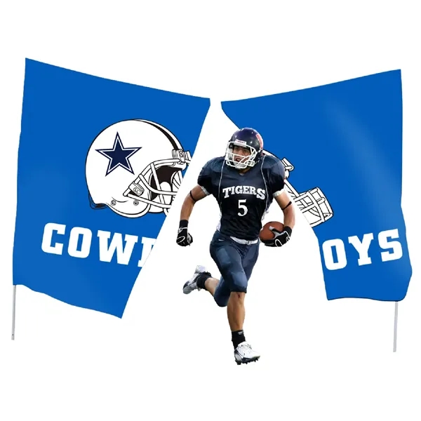 Reusable Breakaway Banner Flag, 2 pieces w/lop & lock closure in... from ASI 49891 Discount Marketing Products / DMP