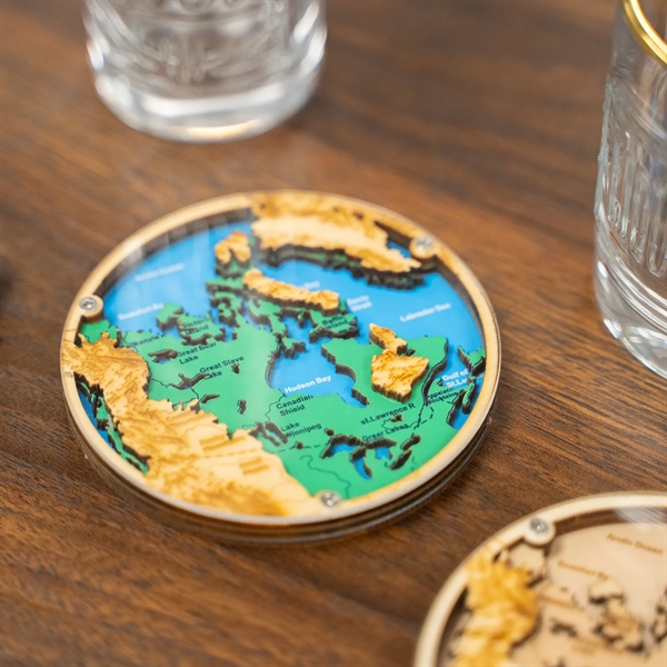 Layered, custom cut, birch wood coaster with clear acrylic top. Laser... from ASI 61966 HPG / BCG Creations