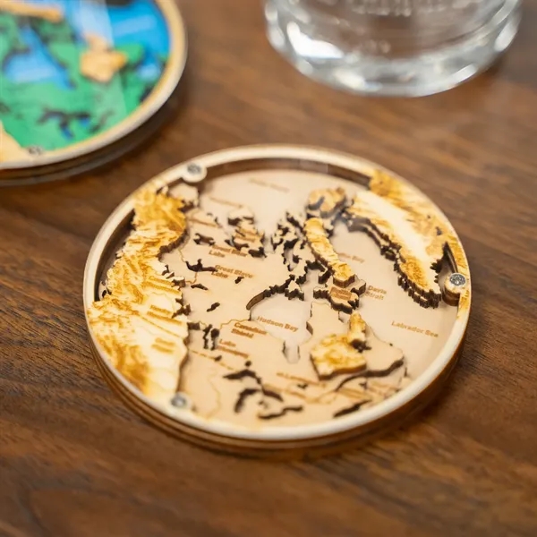 Layered, custom cut, birch wood coaster with clear acrylic top. Laser... from ASI 61966 HPG / BCG Creations