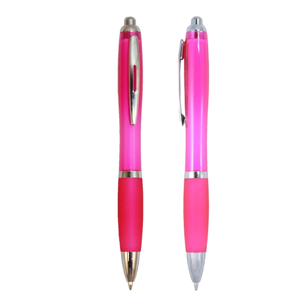 Translucent retractable ballpoint pen plus 1 color silkscreen imprint on 1... from ASI 37218 Athena Promo (tm)