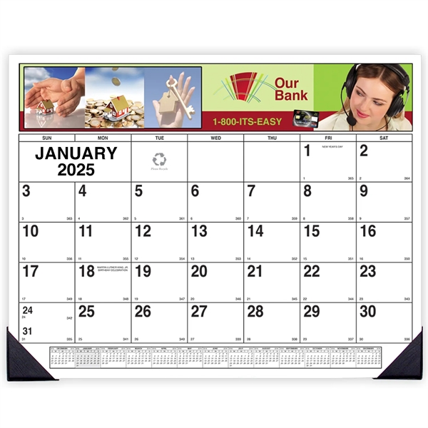 Full color desk pad calendar with full padded top and full... from ASI 76575 Payne Publishers Inc / Payne Publishers