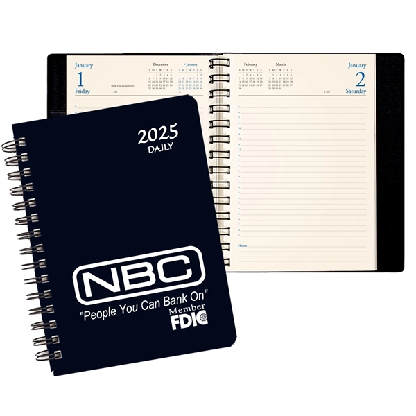 Sturdy but flexible solid black daily planner.... from ASI 76575 Payne Publishers Inc / Payne Publishers