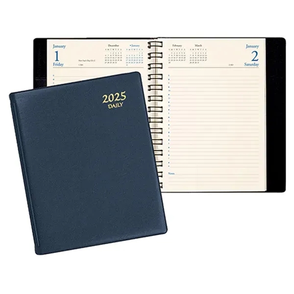 Refillable, wire bound daily diary with Continental vinyl cover.... from ASI 76575 Payne Publishers Inc / Payne Publishers