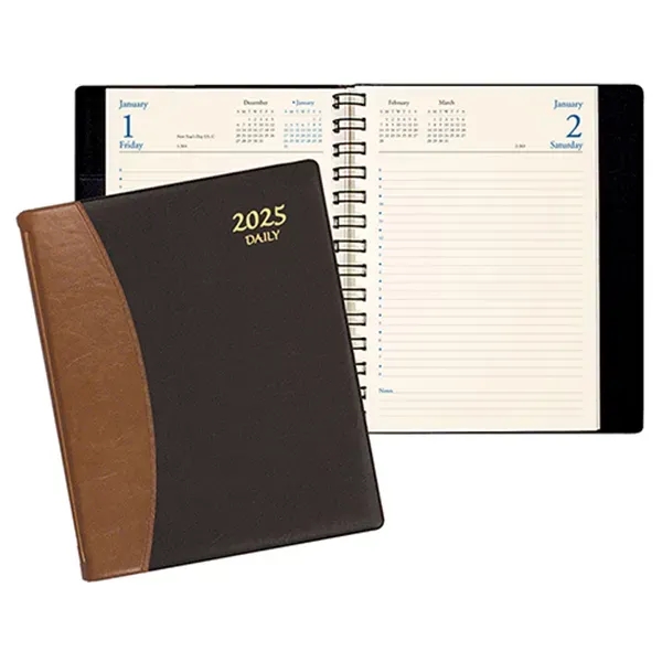 Refillable, wire bound daily diary with Carriage vinyl cover.... from ASI 76575 Payne Publishers Inc / Payne Publishers