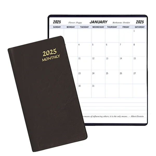 Saddle stitched monthly pocket planner with Continental vinyl covers.... from ASI 76575 Payne Publishers Inc / Payne Publishers