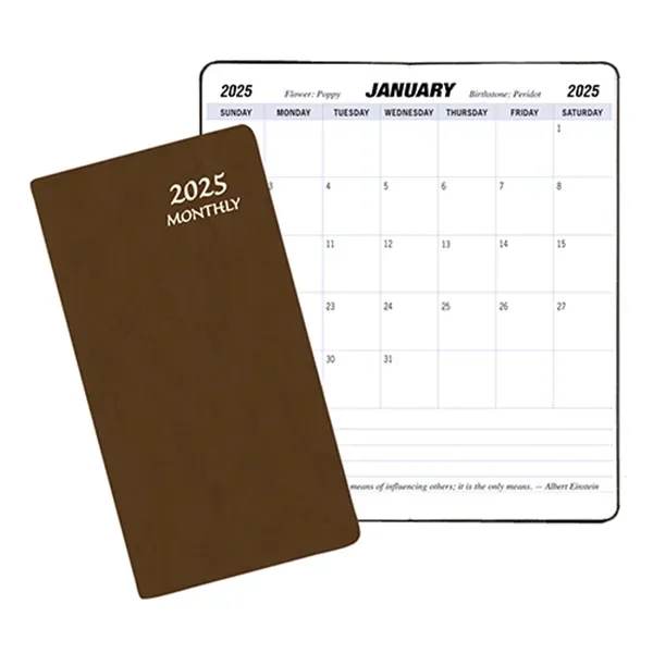 Saddle stitched monthly pocket planner with Canyon cover.... from ASI 76575 Payne Publishers Inc / Payne Publishers