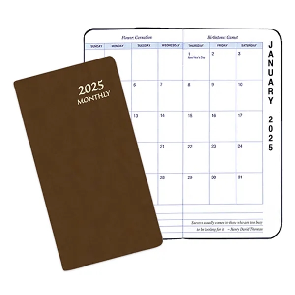 Saddle stitched monthly pocket planner with Canyon cover.... from ASI 76575 Payne Publishers Inc / Payne Publishers