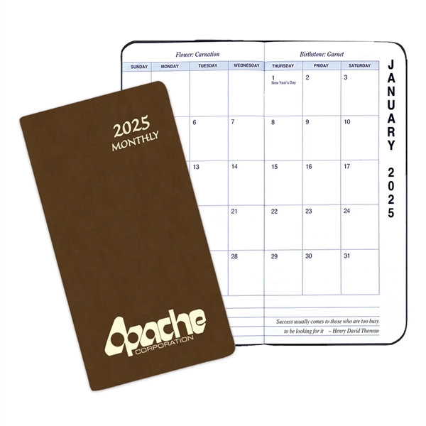 Saddle stitched monthly pocket planner with Canyon cover.... from ASI 76575 Payne Publishers Inc / Payne Publishers