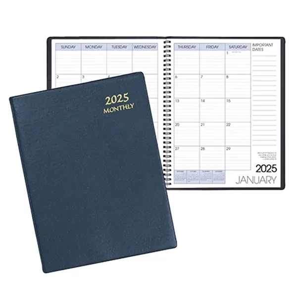 Refillable, wire-bound monthly desk appointment planner with vinyl cover.... from ASI 76575 Payne Publishers Inc / Payne Publishers