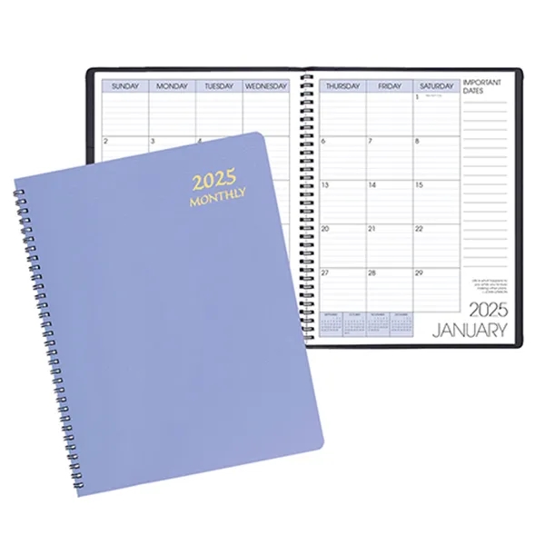 Wire-bound monthly desk appointment planner with Twilight cover.... from ASI 76575 Payne Publishers Inc / Payne Publishers