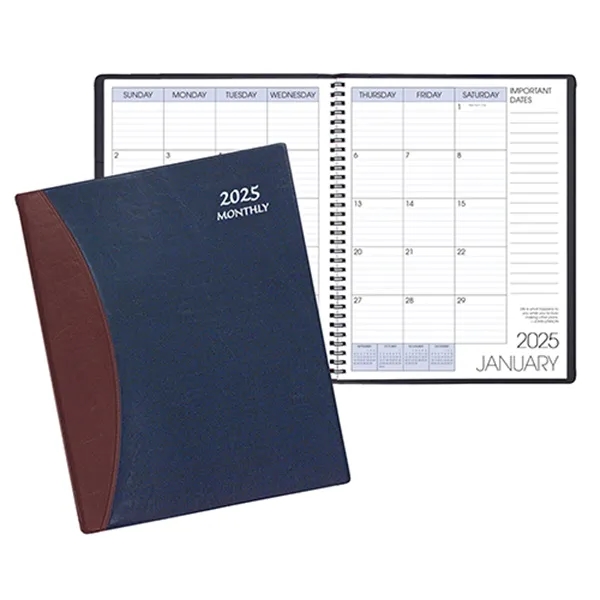 Refillable, wire-bound monthly desk appointment planner with vinyl cover.... from ASI 76575 Payne Publishers Inc / Payne Publishers