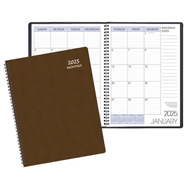 Wire-bound monthly desk appointment planner with Canyon cover.... from ASI 76575 Payne Publishers Inc / Payne Publishers