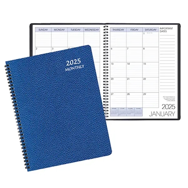 Wire-bound monthly desk appointment planner with cobblestone cover.... from ASI 76575 Payne Publishers Inc / Payne Publishers