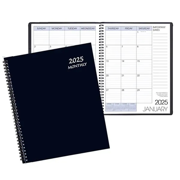 Sturdy but flexible solid black monthly planner.... from ASI 76575 Payne Publishers Inc / Payne Publishers