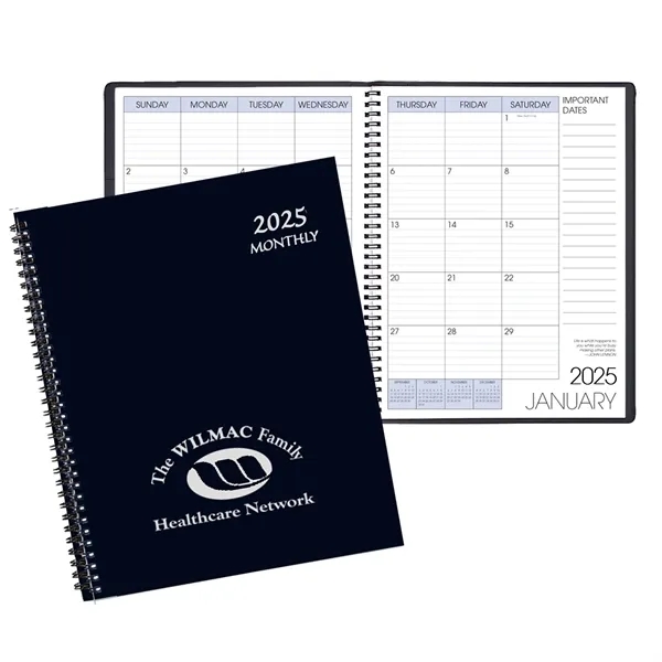 Sturdy but flexible solid black monthly planner.... from ASI 76575 Payne Publishers Inc / Payne Publishers