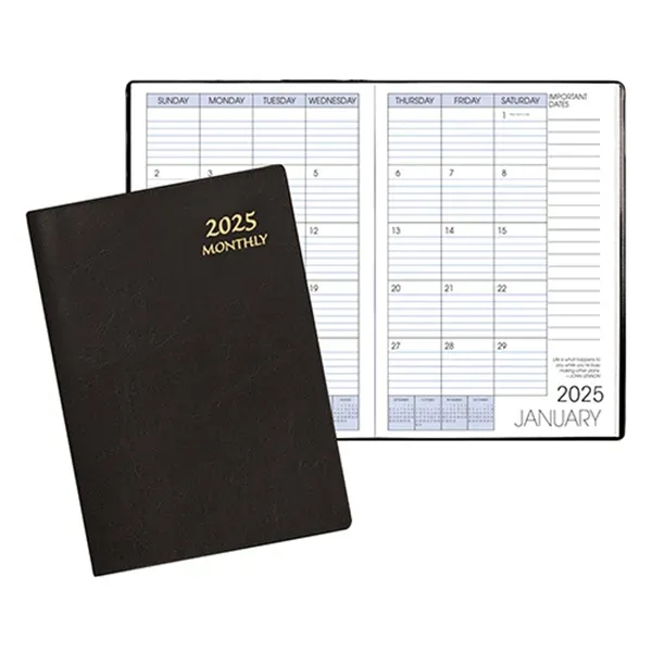 Monthly desk appointment planner with Continental vinyl cover.... from ASI 76575 Payne Publishers Inc / Payne Publishers