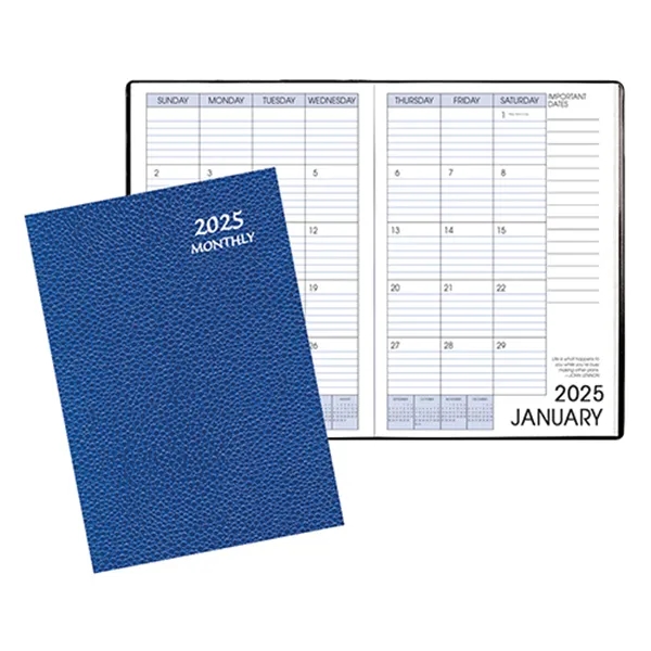 Saddle stitched monthly desk appointment planner with cobblestone cover.... from ASI 76575 Payne Publishers Inc / Payne Publishers