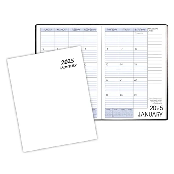 Saddle stitched monthly desk appointment planner with economy cover.... from ASI 76575 Payne Publishers Inc / Payne Publishers