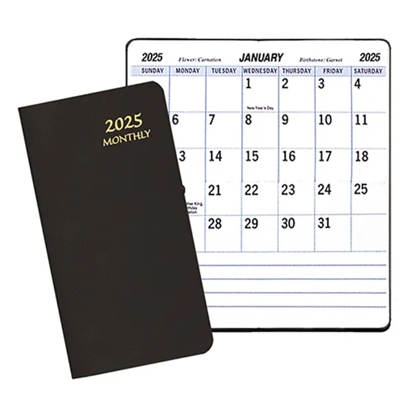 Large bold print monthly pocket planner with leatherette cover.... from ASI 76575 Payne Publishers Inc / Payne Publishers