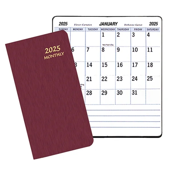 Large bold print monthly pocket planner with shimmer cover.... from ASI 76575 Payne Publishers Inc / Payne Publishers