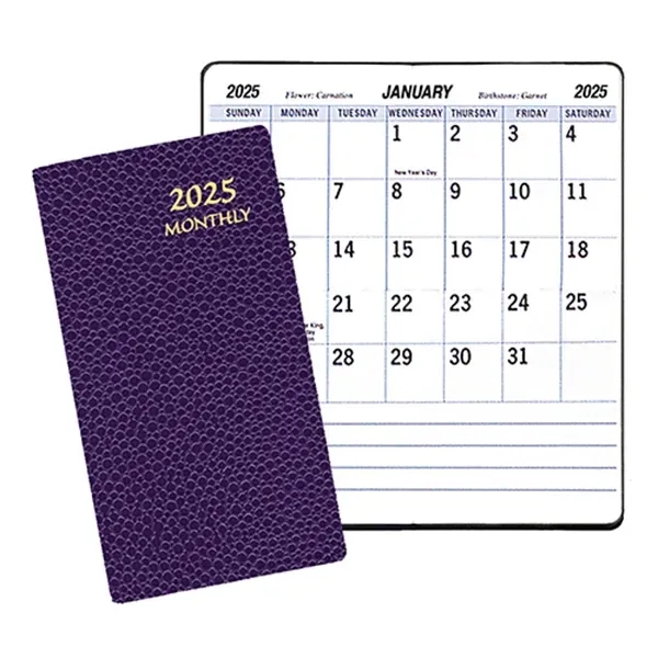 Large bold print monthly pocket planner with cobblestone cover.... from ASI 76575 Payne Publishers Inc / Payne Publishers