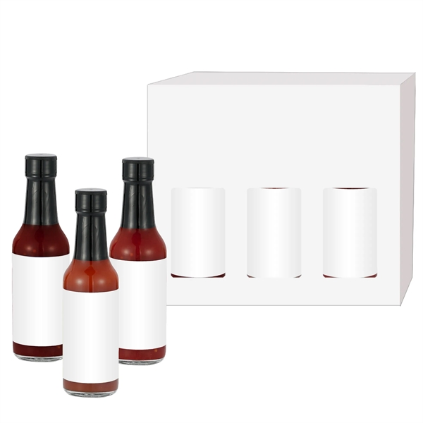Hot Sauce Gift Set; flavors include Original, Chipotle, and Mango.... from ASI 71685 Midnite Snax®