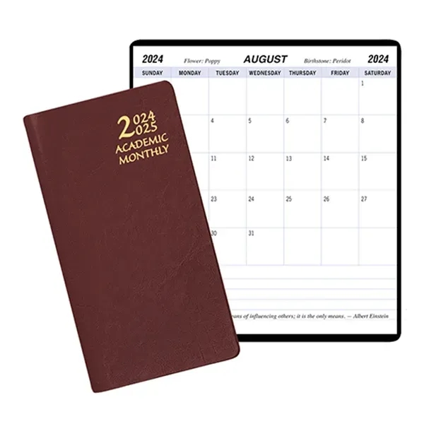 Saddle-stitched academic monthly pocket planner with continental vinyl cover.... from ASI 76575 Payne Publishers Inc / Payne Publishers