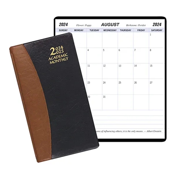 Saddle-stitched academic monthly pocket planner with carriage vinyl cover.... from ASI 76575 Payne Publishers Inc / Payne Publishers