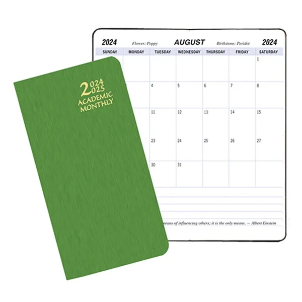 Saddle-stitched academic monthly pocket planner with shimmer cover.... from ASI 76575 Payne Publishers Inc / Payne Publishers