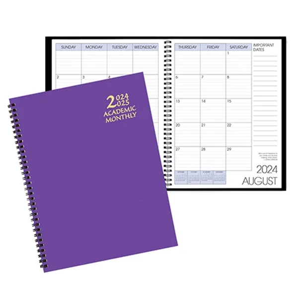 Wire-bound academic monthly desk planner with Techno color cover.... from ASI 76575 Payne Publishers Inc / Payne Publishers