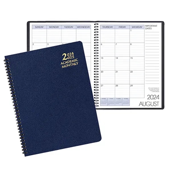 Wire-bound academic monthly desk planner with leatherette cover.... from ASI 76575 Payne Publishers Inc / Payne Publishers