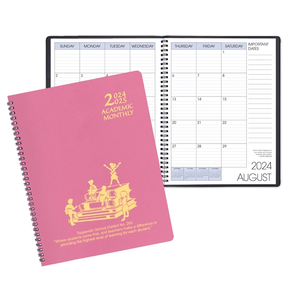Wire bound academic monthly desk planner with twilight cover.... from ASI 76575 Payne Publishers Inc / Payne Publishers