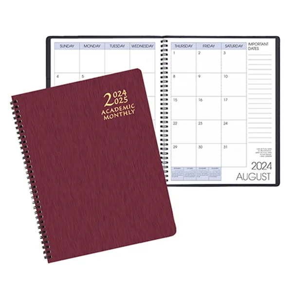 Wire bound academic monthly desk planner with shimmer cover.... from ASI 76575 Payne Publishers Inc / Payne Publishers