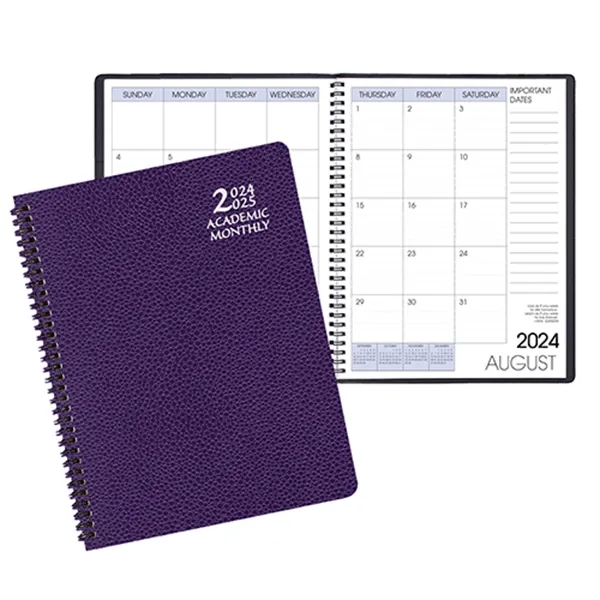 Wire bound academic monthly desk planner with cobblestone cover.... from ASI 76575 Payne Publishers Inc / Payne Publishers