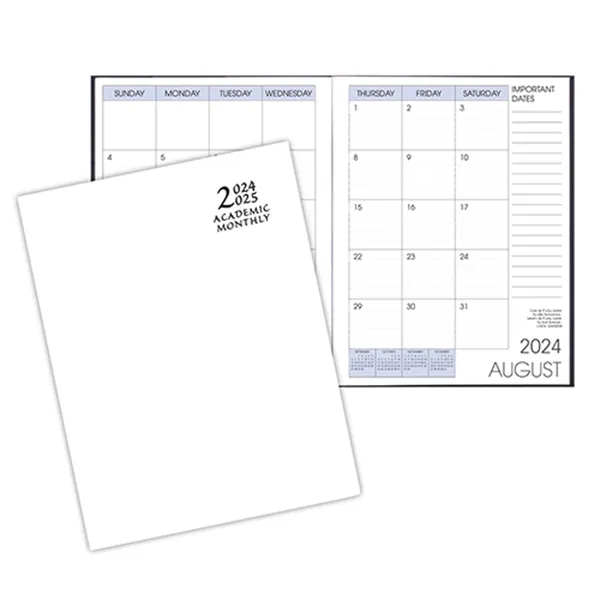 White economy, saddle-stitched academic monthly desk planner.... from ASI 76575 Payne Publishers Inc / Payne Publishers