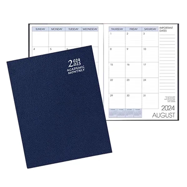 Saddle-stitched academic monthly desk planner with leatherette cover.... from ASI 76575 Payne Publishers Inc / Payne Publishers