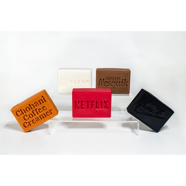 Handmade, natural soap scented and colored to order, debossed with logo.... from ASI 38850 Bath Promotions