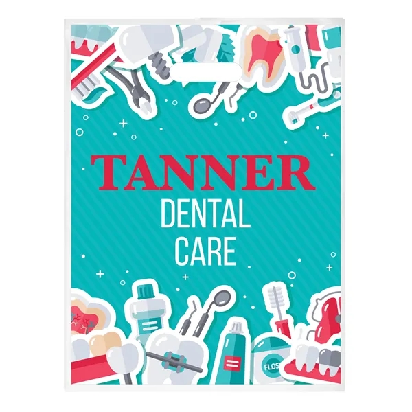 12" x 15" LDPE plastic bag with die-cut handle.... from ASI 35290 American Ad Bag Co / American Ad Bag