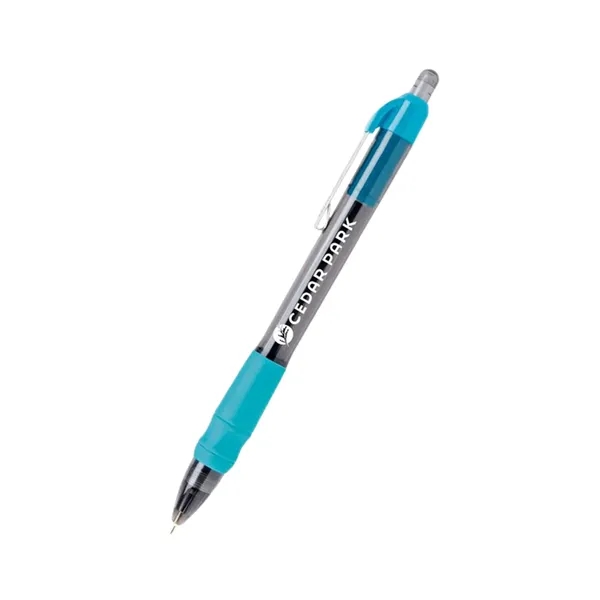 Translucent Grip plastic Pen + imprint + shipping to one US... from ASI 37218 Athena Promo (tm)