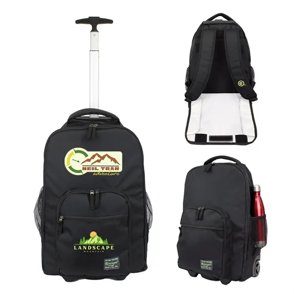 21"H x 13.5"W x 10"G wheeled backpack with adjustable straps, telescoping... from ASI 37980 Bagworld