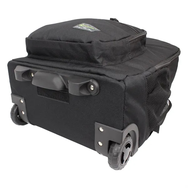 21"H x 13.5"W x 10"G wheeled backpack with adjustable straps, telescoping... from ASI 37980 Bagworld