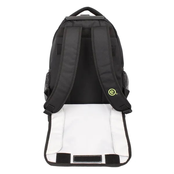 21"H x 13.5"W x 10"G wheeled backpack with adjustable straps, telescoping... from ASI 37980 Bagworld